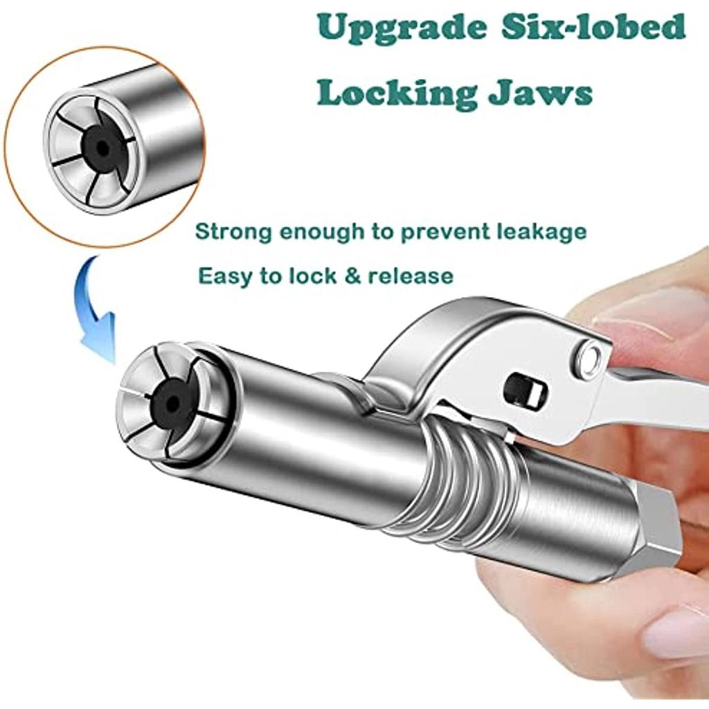 Муфта для смазочного шприца, быстрая блокировка и разблокировка смазочного пистолета, универсальный маслонаполнитель, 12000 фунтов на квадратный дюйм, муфта для смазочного пистолета высокого давления, фитинг смазочного шприца 1/8 дюйма NPT