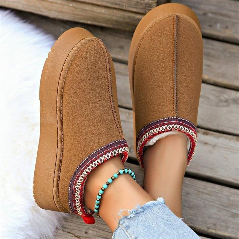 Хлопковые женские зимние новые импортные торговые тапочки большого размера с толстой подошвой без каблука Bao Head теплые пушистые повседневные женские полутапочки