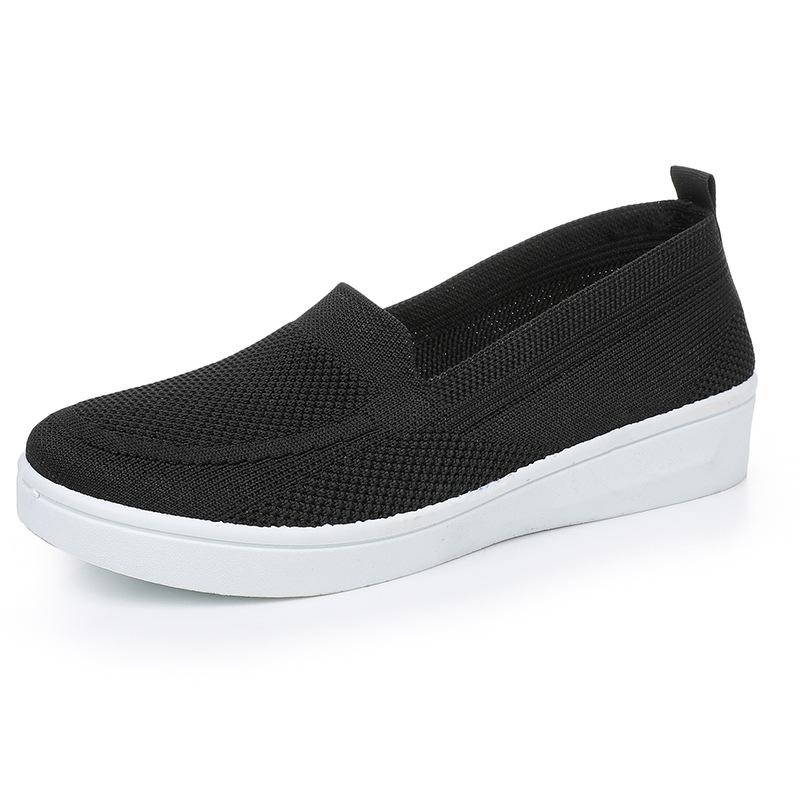 For Flats Slip Casual Women On Go Walk Shoes Comfortable Walking Sneakers Memory Foam Shoes Knit Low Top Ballet Shoes Womens Lightweight Loafer Shoes