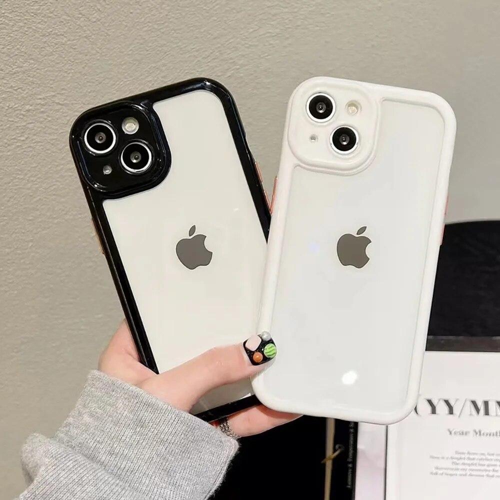 Прозрачный чехол для телефона iPhone 11 12 14 13 Pro Max, чехлы для iPhone 7 8 Plus XR X XS Max SE 2020 2022, Защитная задняя крышка для объектива камеры