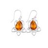 Natural Citrine Gemstone 925 Sterling Silver Pretty Jewelry Women Earrings 1.70" EE-40-1