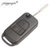 Jingyuqin Складной чехол для ключа зажигания 1/2/3/4 кнопки для Mercedes Benz SLK E113 A C E S W168 W124 W202 W203 Автомобильный чехол для ключа