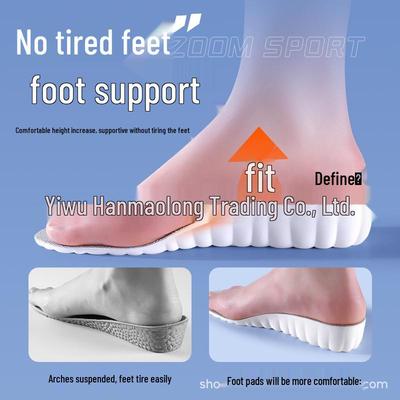 ZOOM Воздушная подушка Поддержка свода стопы Увеличивающие рост стельки - Невидимые, Амортизирующие, Не деформирующиеся для комфорта мужчин и женщин