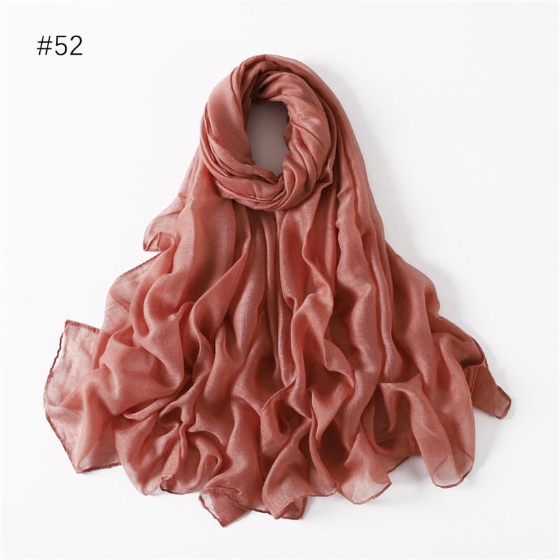 58 Colors Women Candy Color Voile Scarf Plain Solid Pashmina Female Warm Cotton Viscose Scarves Blanket Shawls And Wraps Bufanda