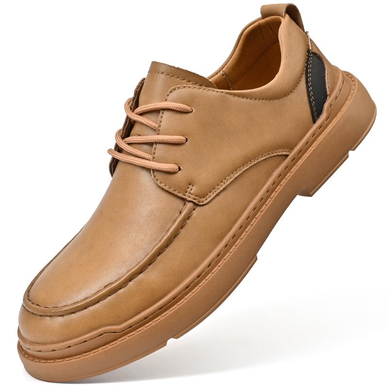 Модные повседневные мужские кожаные туфли в модном минималистичном стиле для отдыха на природе, вечеринки, повседневные, деловые, офисные, молодежные, качественные мужские туфли