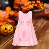 Halloween Ghost Figurine Cute Pink Ghost Holding Moon Statue Resin