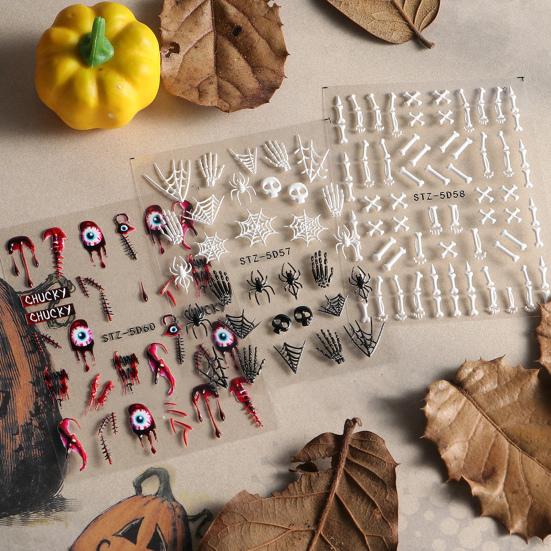 Наклейка для маникюра съемная, несколько стилей, декоративная