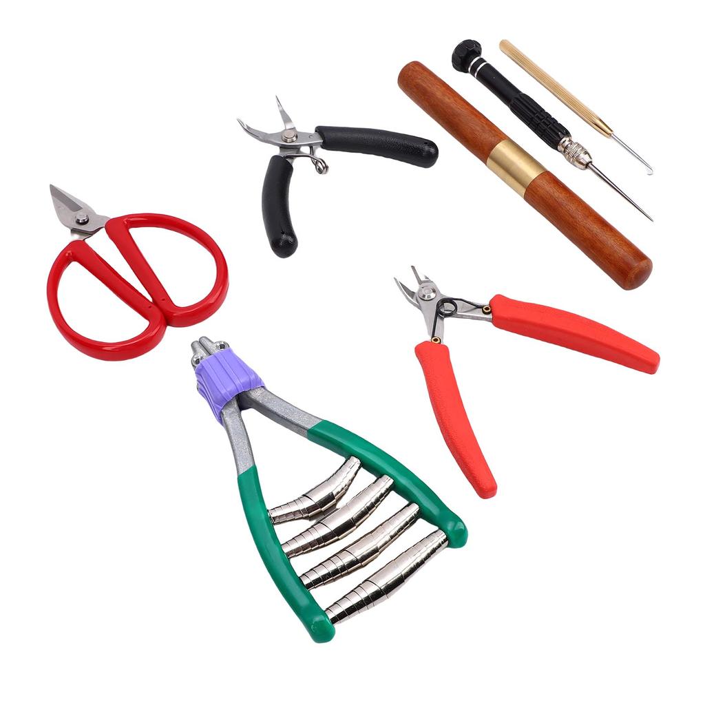 Badminton Racket Stringing Tool Set Bent Nose Pliers Diagonal Pliers Threading Hook Stringing Wire Cone Line Cone