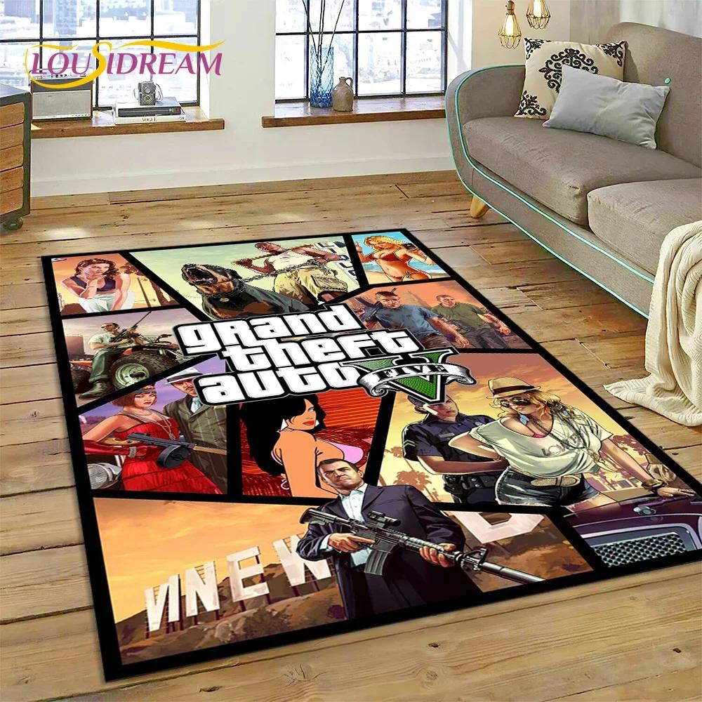 3D Игровой коврик-дорожка Grand Theft Auto (GTA) для Геймера, для Спальни, Гостиной, Домашнего Дивана, Детская Игра, Большой Декор, Напольный Коврик