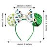 Модная повязка на голову с ушками мышки с блестками на День Святого Патрика, с пайетками, бант для волос, фестивальная повязка для волос, вечеринка, DIY аксессуары для волос, женская