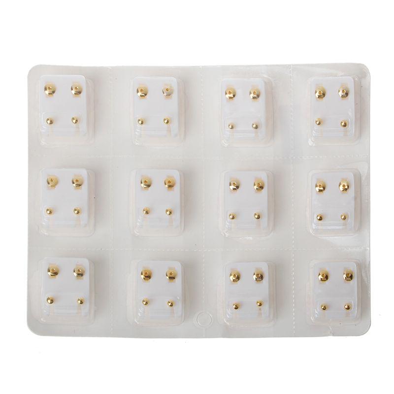 12 Pairs Ear Piercing Gun Earring Disposable Set Hypoallergenic Ear Stud