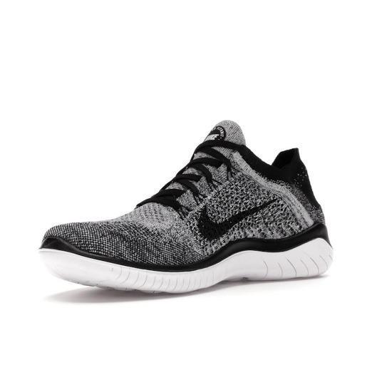 Nike Free RN Flyknit Белые Черные Мужские Кроссовки 942838-101