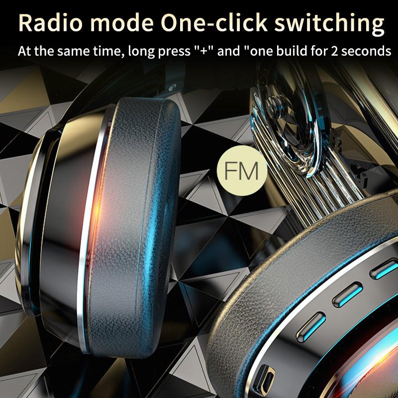 Беспроводные наушники 8D Hi-Fi, стереогарнитура, мягкие кожаные наушники, встроенный микрофон для ПК/сотовых телефонов/ТВ