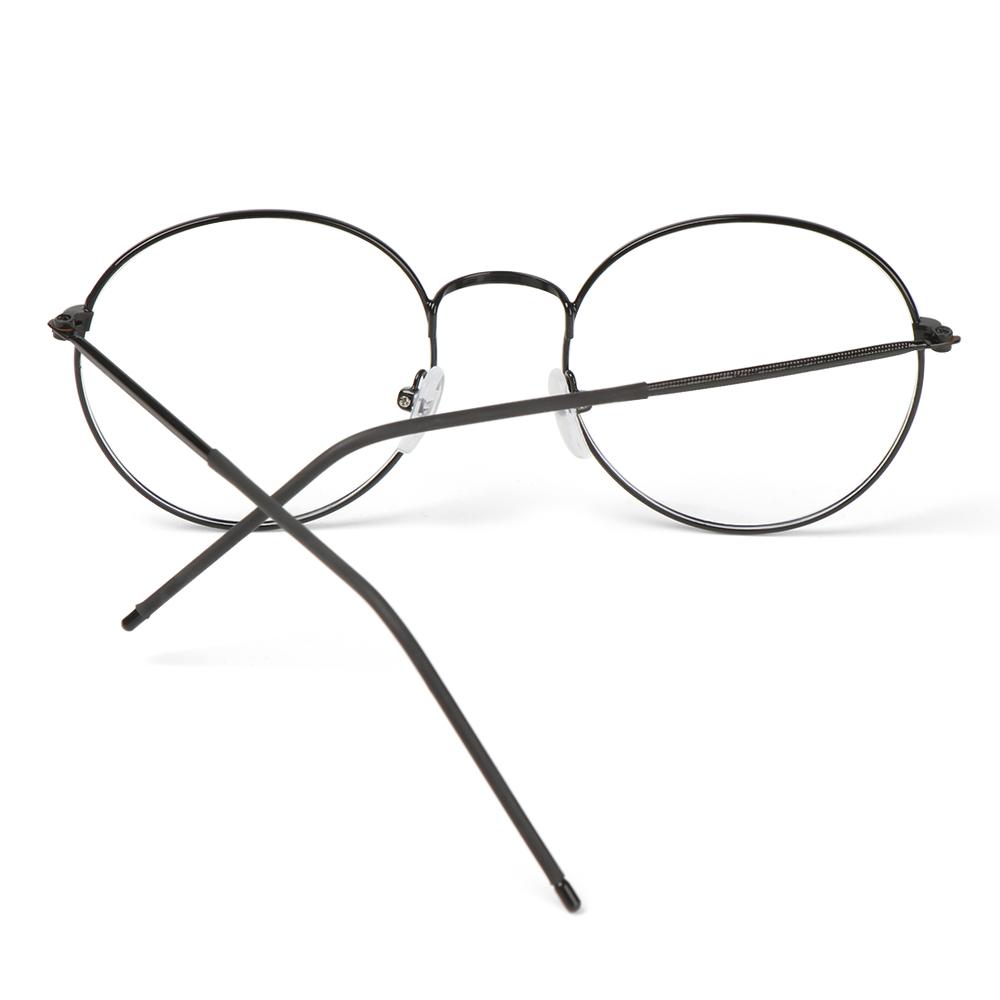 Men Round Computer Anti-Blue Light Eyeglasses Eyeglasses Protection Metal Glasses Ultra Light Frame