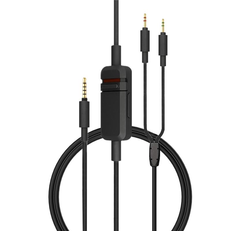 Обновленный портативный кабель для наушников Beyerdynamic MMX300 Черная оплетка ПУ-провод Вспомогательный кабель
