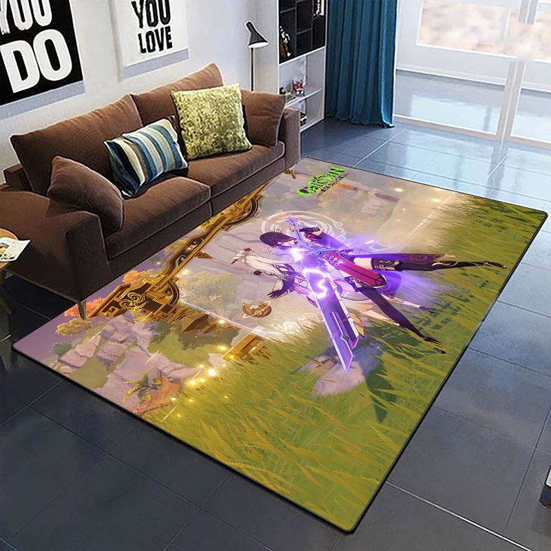 Genshin Impact Art Printed Carpet for Living Room Large Area Rug Soft Mat E-sports Chair Carpets Alfombra Gifts Dropshopping