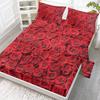 4-Piece Bed Sheet Set Of Full Rose, Including 1 Flat Bed Sheet, 1 Extra-Large Bed Sheet, 2 Pillowcases (Romantic, Anniversary)