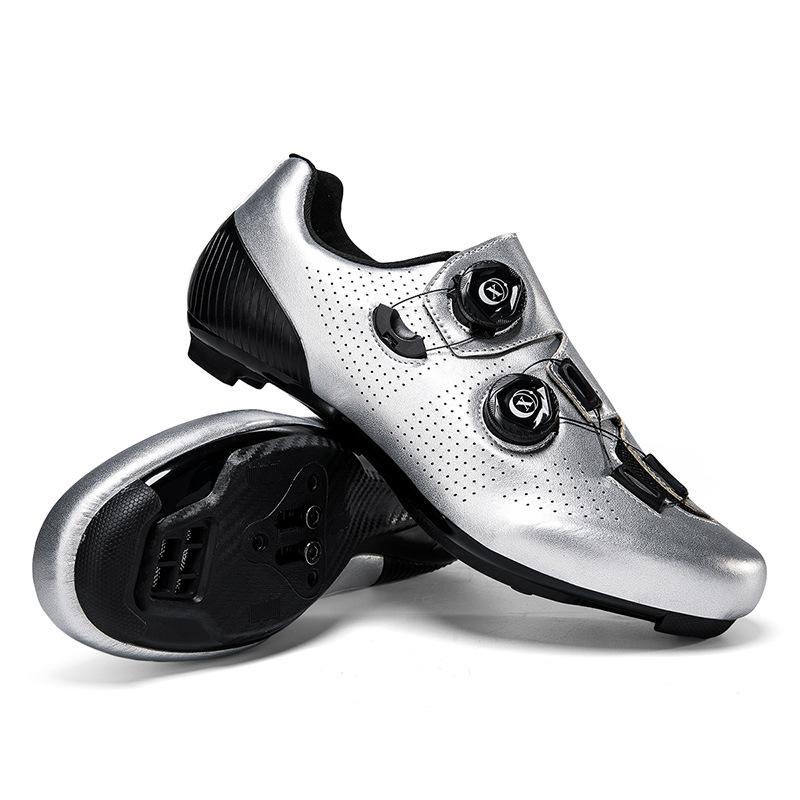 New Road Bike Lock Shoes Hard-soled Bicycle Shoes Set Breathable Unlocked Cycling Shoes Men's Mountain Cycling Shoes