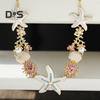 Преувеличенное женское ожерелье на тему океана, морская звезда, коралловая ракушка, ажурный искусственный жемчуг, декор со стразами, регулируемая длина, женские украшения для отдыха на пляже, шеи