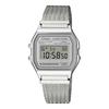 CASIO Классические цифровые часы с сетчатым ремешком A-158WEM-7DF