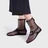 2025 Women's New Mesh Roman Boots Sexy Short Boots Women's New Black Single Shoes Flat Shoes