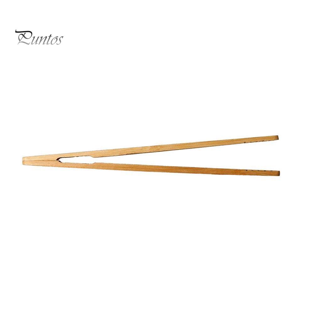 Puntos 4 шт бамбуковый зажим для еды тостер салат торт чай пинцет зажим щипцы инструмент для приготовления пищи