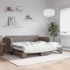 VidaXL Daybed with Trundle Bed Taupe 90x200 Cm Fabric 3196819