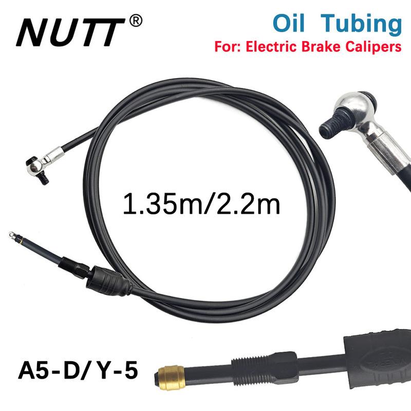 NUTT Y-5 A5-D Масляная трубка 1,35 м 2,2 м Для самоката Электровелосипеда Электрических тормозов Масляный шланг Масляная игла Оливковая головка Резиновая заглушка Серебряный фитинг