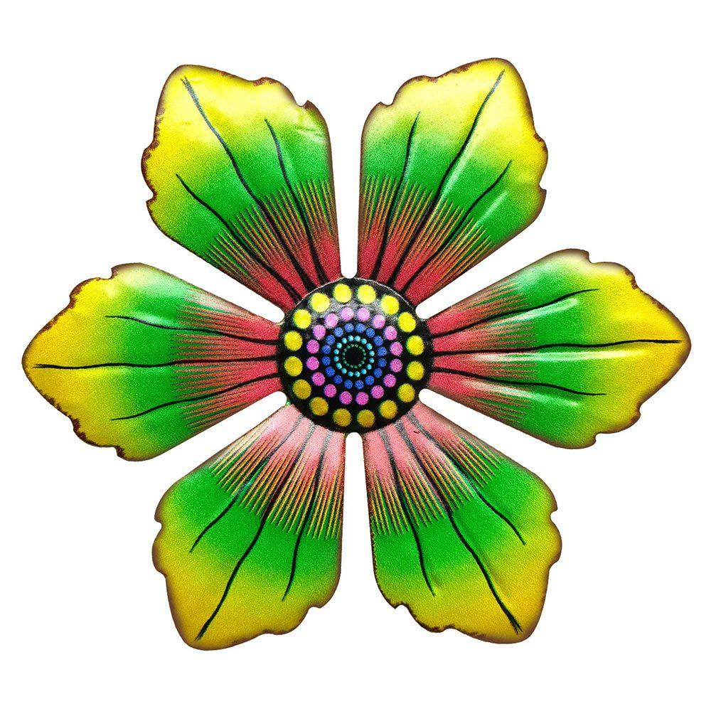 Home Decoration Sculpture Indoor Outdoor Metal Flower Ornament Garden Craft Wall Hanging Iron Art