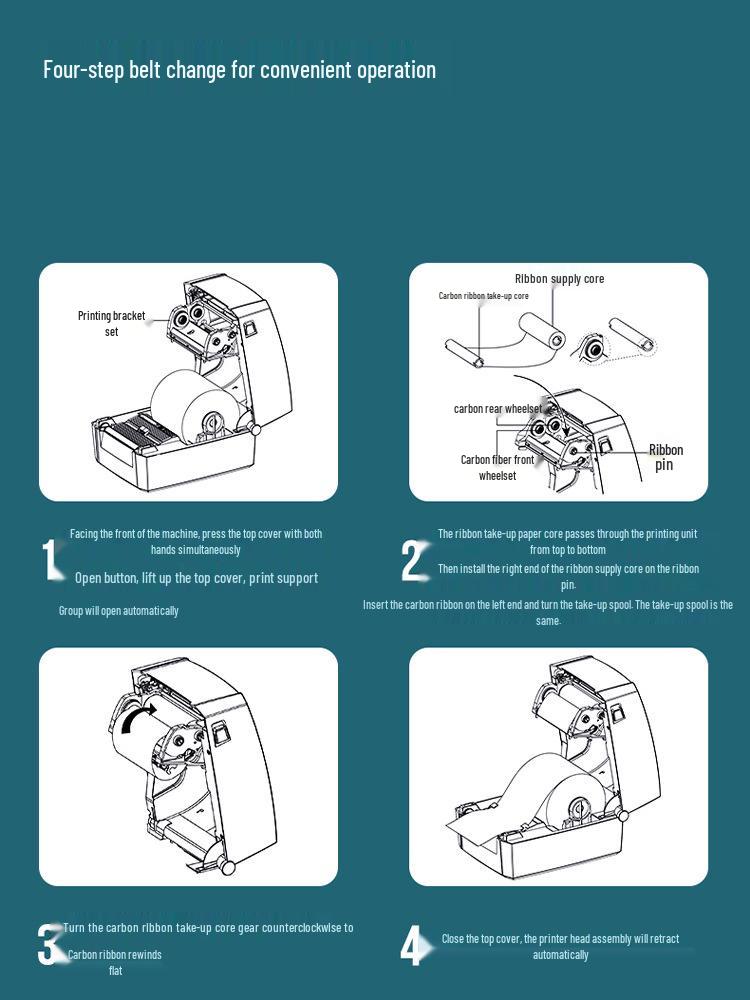 Enhanced Thermal Transfer Wax-Based Carbon Ribbon for DL-888T/820T Printers, Roll 81555/81505.