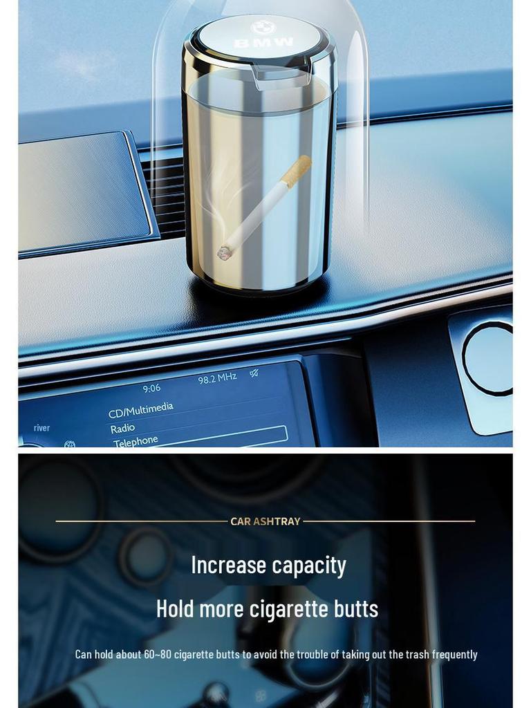 BYD Car Han Multifunctional Hanging LED Ashtray with Lid - Interior Accessory