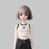 Mini Doll T-shirt Vest Cute Princess Pants Tops Gift Toys Wide Leg Pants for 1/4 BJD 45cm Doll