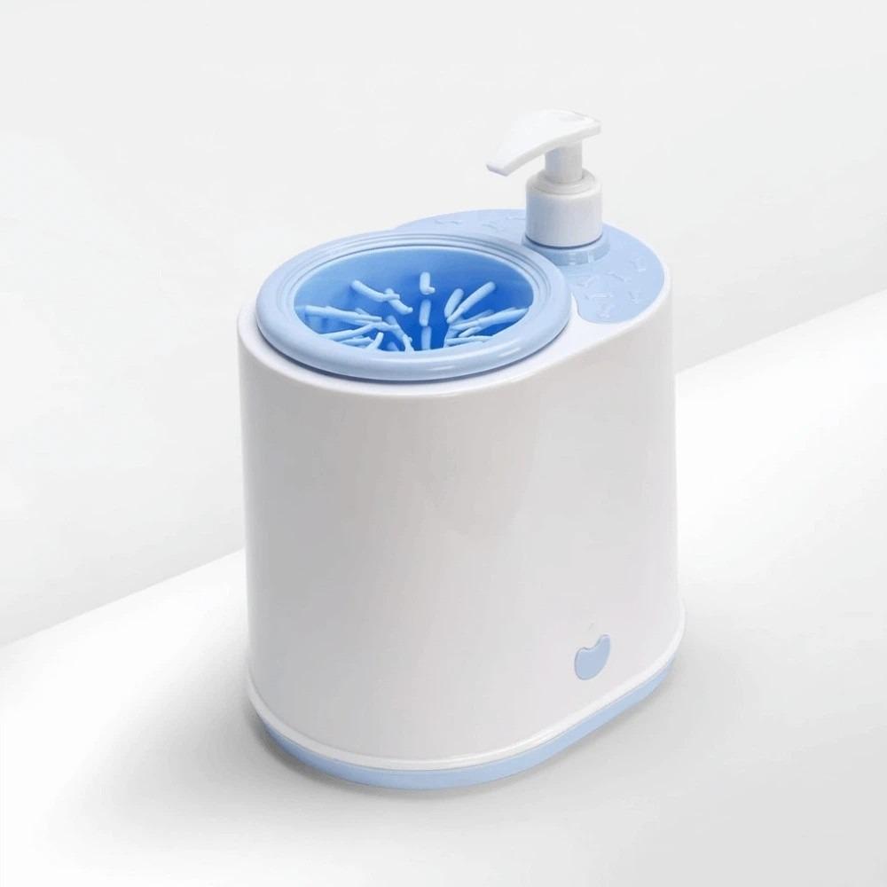 2 in 1 Automatic Pet Foot Washer Silicone Detachable Electric Dog Paw Cleaner Quickly Wash with Soap Dispenser