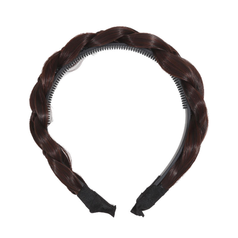Классическая толстая плетеная синтетическая широкая плетеная повязка на голову высокой эластичности косы резинка для волос накладка для волос для женщин