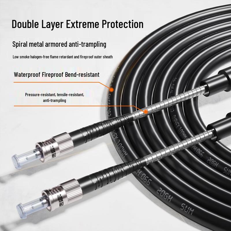 Outdoor Armored Single-Mode ST-ST Fiber Optic Patch Cable