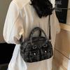 2025 Summer Premium Texture Retro Washed Denim Bag Fashionable Versatile Portable Messenger Bag Single Shoulder Commuter Bag
