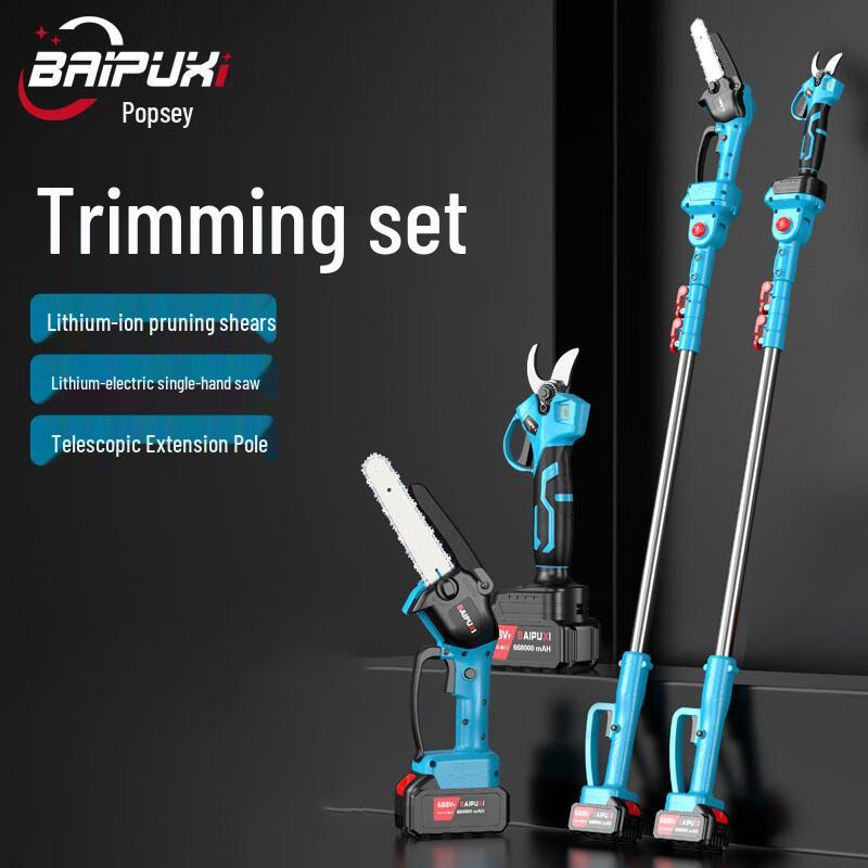 BAIPUXI Cordless Electric Telescopic Pole Pruner Saw CN plug (adapter included)