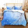 Снежинка пододеяльник комплект Зимняя тема полиэстер одеяло покрывало двойной полный размер для детей подростков взрослых спальня декор комплект постельного белья