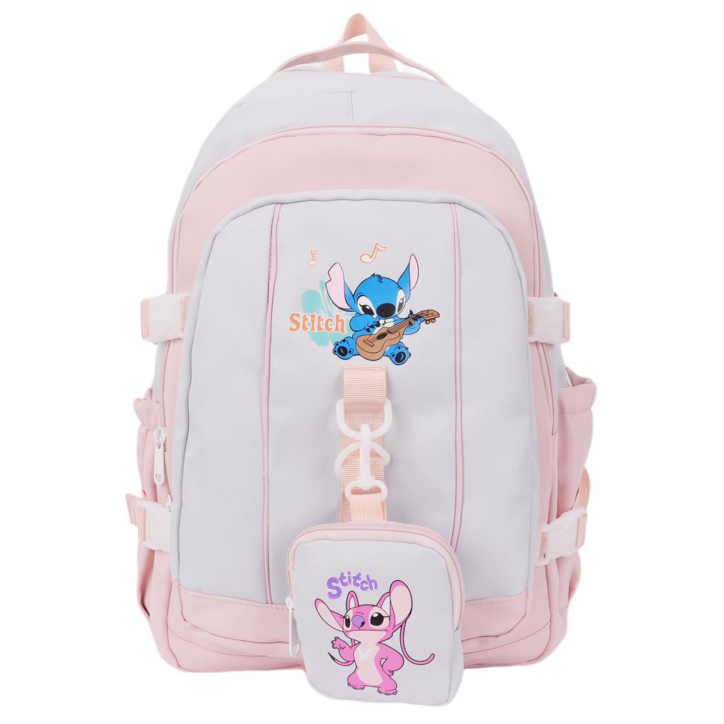 Angel Pattern Stitch School Backpack Anime Design Schoolbag Large Capacity Bag