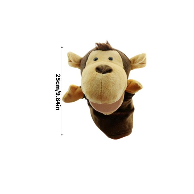 Набор пальчиковых кукол-животных для интерактивного рассказывания историй с волком, кроликом, обезьяной и крокодилом