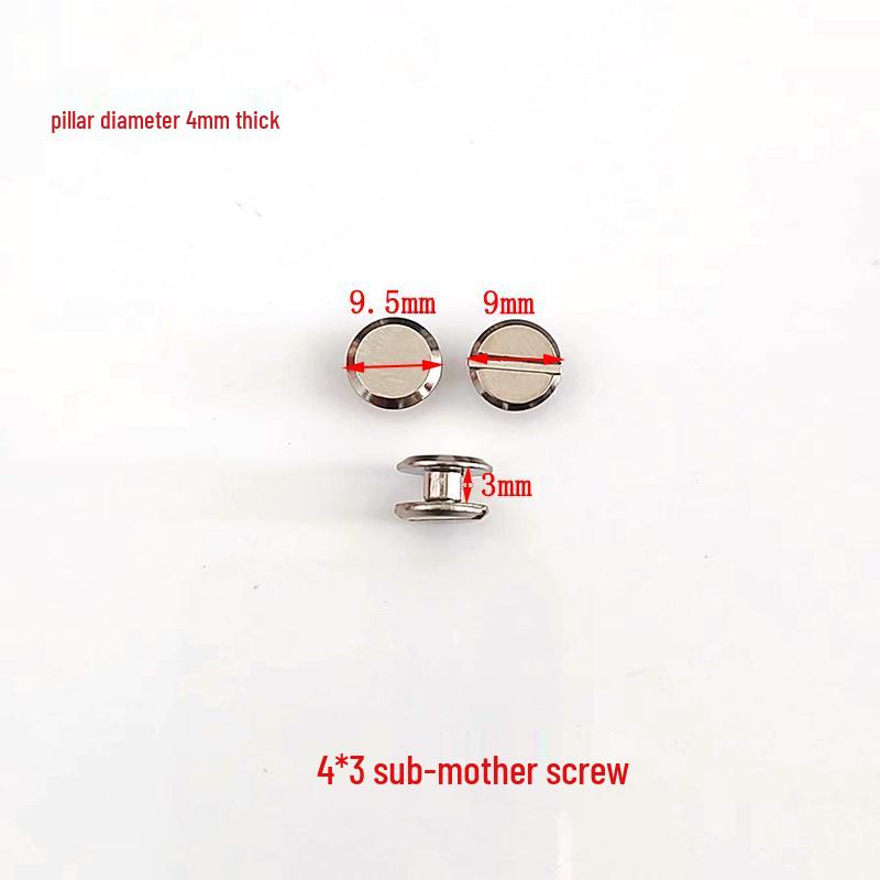 Никелированная заклепка с плоской головкой для крепления ремня.