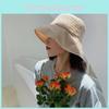 Trendy Beige Fisherman Hat For Women Korean Style Casual Sun Hat Breathable For All Seasons