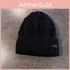 Hat Knit Simple With Embroidered Letters Warm Solid Color For Casual Wear