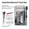 1 Set Bicycle Magnetic Ratchet Wrench Tools Kit with 12 Bits Extension