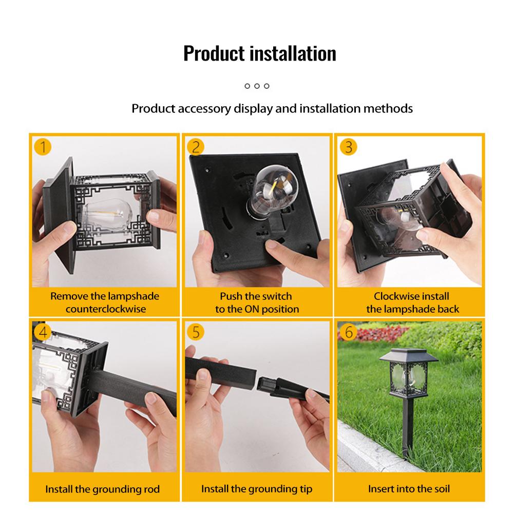 Solar Powered Ground Lights 2 Pack LED Solar Path Lights Plug Ground