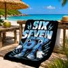 Space Adventure With Six Seven 67 Beach Towel, Quick-drying, Easy to Care for, Suitable for Both Fitness and Beach Vacations,Sports Essential