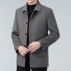 New Winter Double-sided Cashmere Coat for Middle-aged Men, Removable Down Liner Windbreaker, Casual Dad Woolen Coat