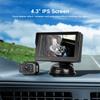 Автомобильный задний монитор для ребенка 4,3'' Автомонитор с камерой Ночное видение Широкоугольный Мониторинг ребенка в реальном времени Стабильное крепление