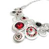 [I2194] - Designer Necklace 'Sissi' Silver Red