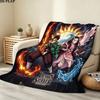 1PC Demon Slayer Patterned Flannel Blanket Suitable For All Seasons For Home Decor Warmth And Comfort Gifts Holiday Present